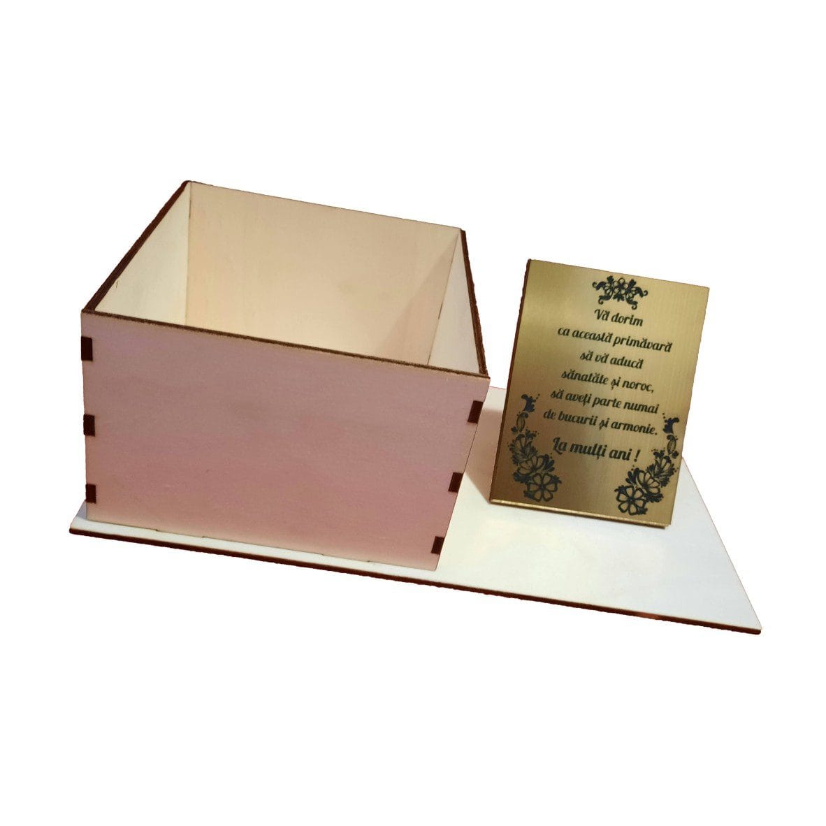 1 Cutie Aranjamente Florale, Lemn, Cu Placheta, U072.2 - imagine 1