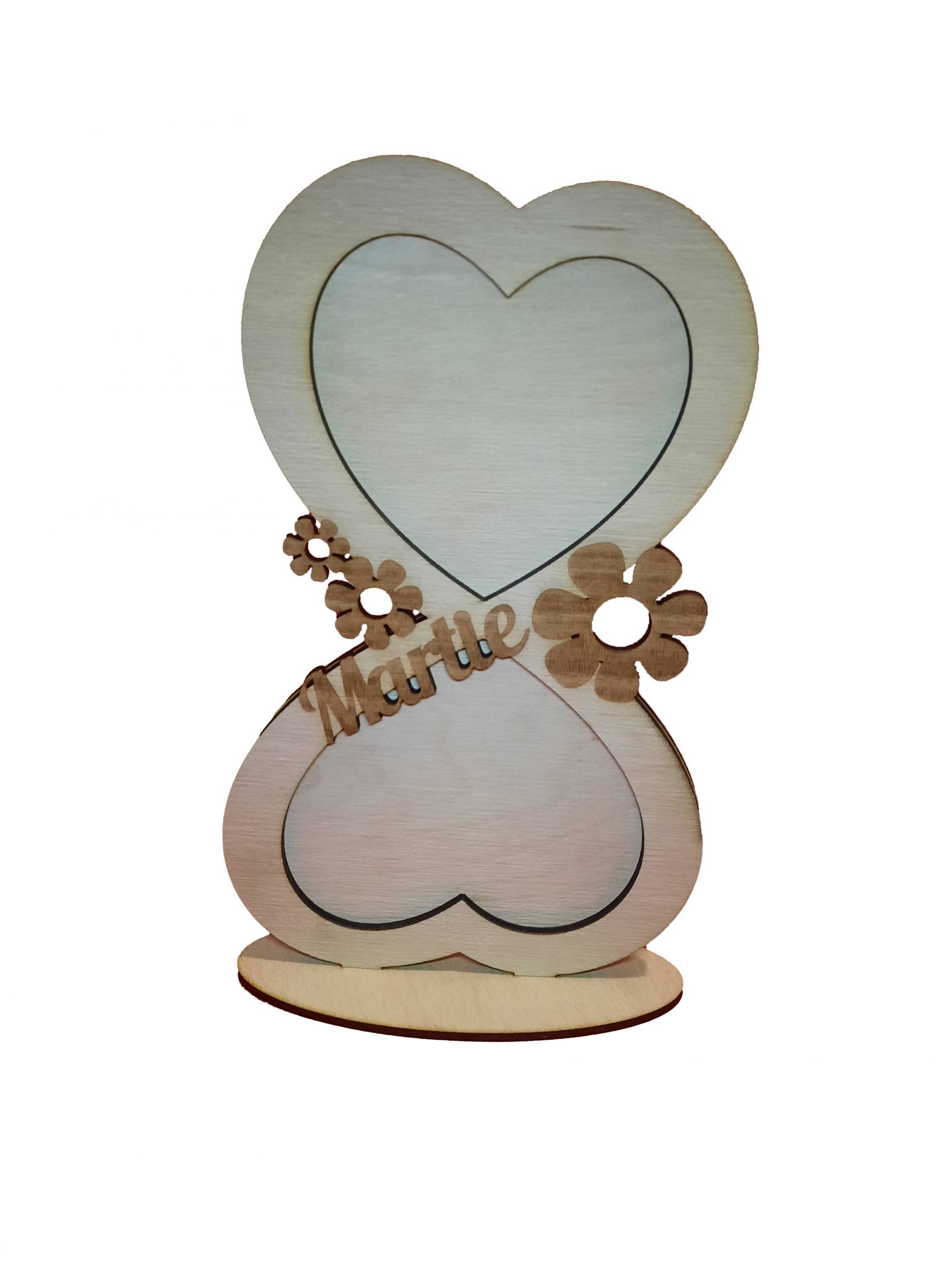 16 Rama foto 8 Martie 2 Inimi, Lemn, 26x16cm, RFM001 - imagine 1