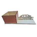 Cutie Aranjamente Florale, Lemn, Te iubesc, U075