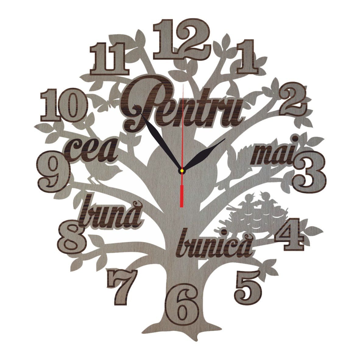 CMB002 Ceas personalizat pentru bunica, Lemn, 40x36cm, CMB002 - imagine 1