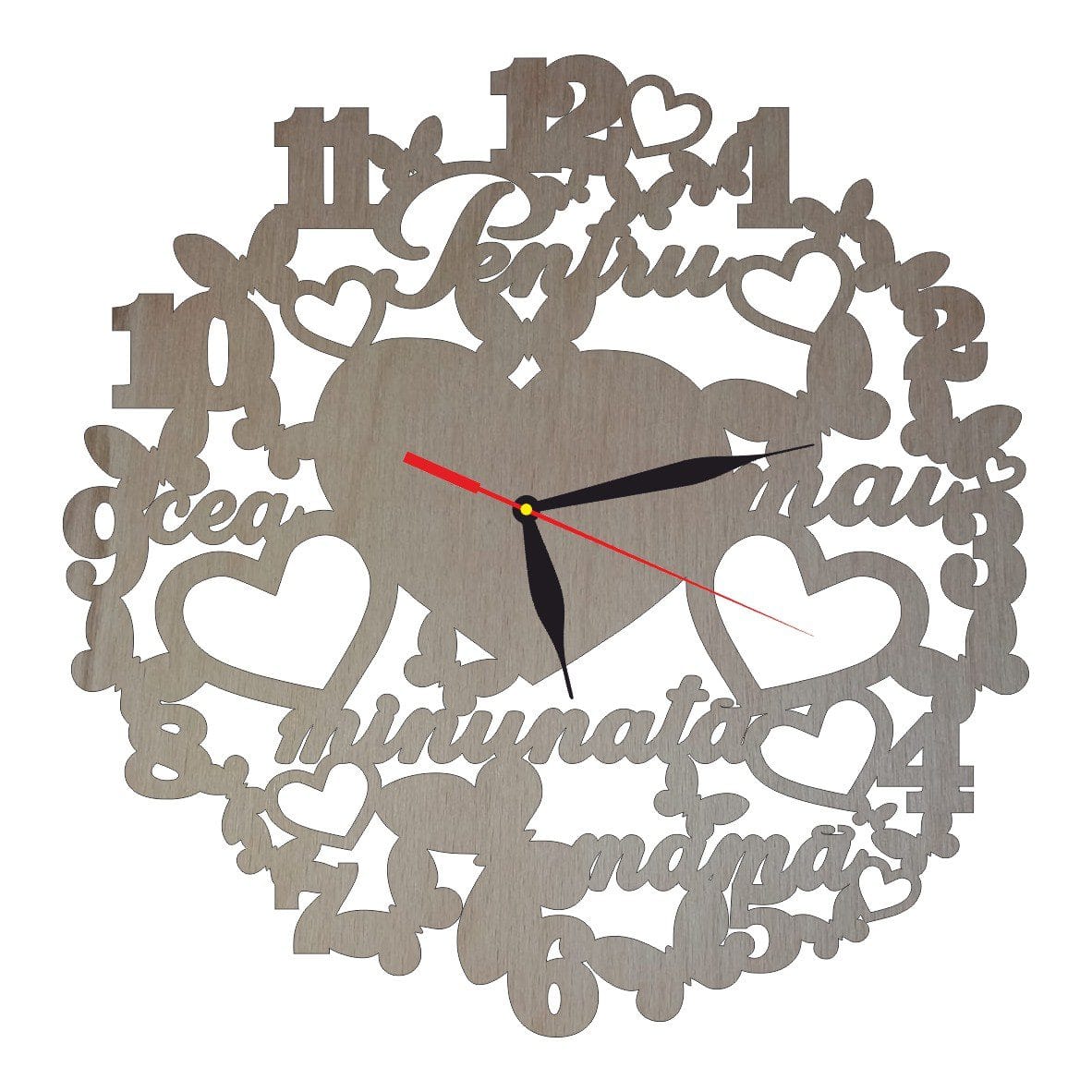 CMB014 Ceas Personalizat Mama, Lemn, 40 cm, CMB014 - imagine 1