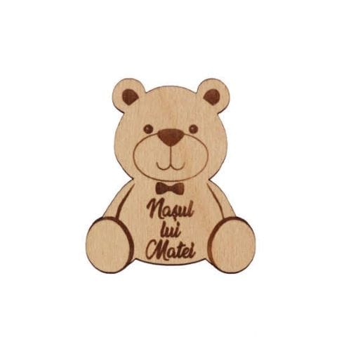 Cocarde-botez-ursuleti-550x550 Cocarde Botez/Nunta, Model Urs, Tip Brosa, Lemn, 5 cm - imagine 1