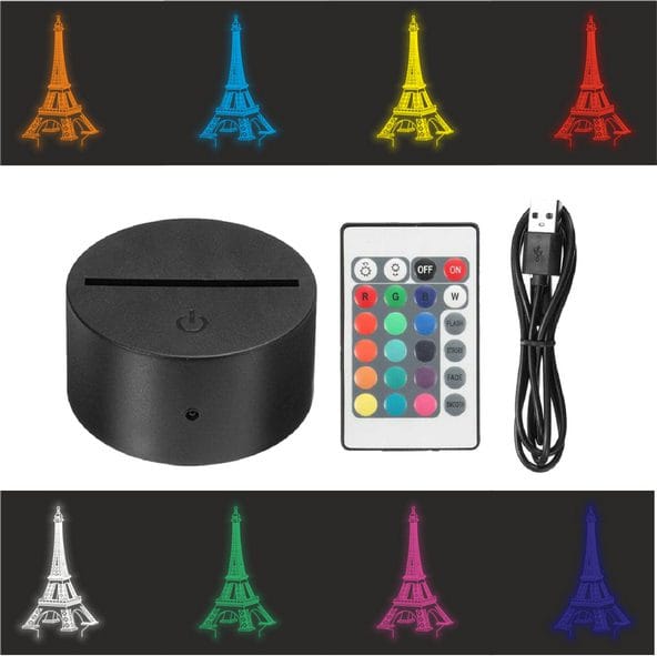 tunul eiffel. Lampa 3D model Turnul Eiffel - imagine 3