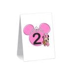 Numar de masa, Botez, Model NRB14, Minnie Mouse, Carton - imagine 2