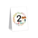 Numar de masa, Nunta, Model NRN2, Carton - imagine 2