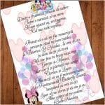 Invitatie botez, Model IC11 , Minnie Mouse, Format A5 - imagine 2