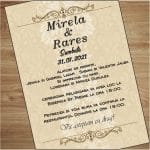 Invitatie Nunta, Model IC6, 16x11cm - imagine 2