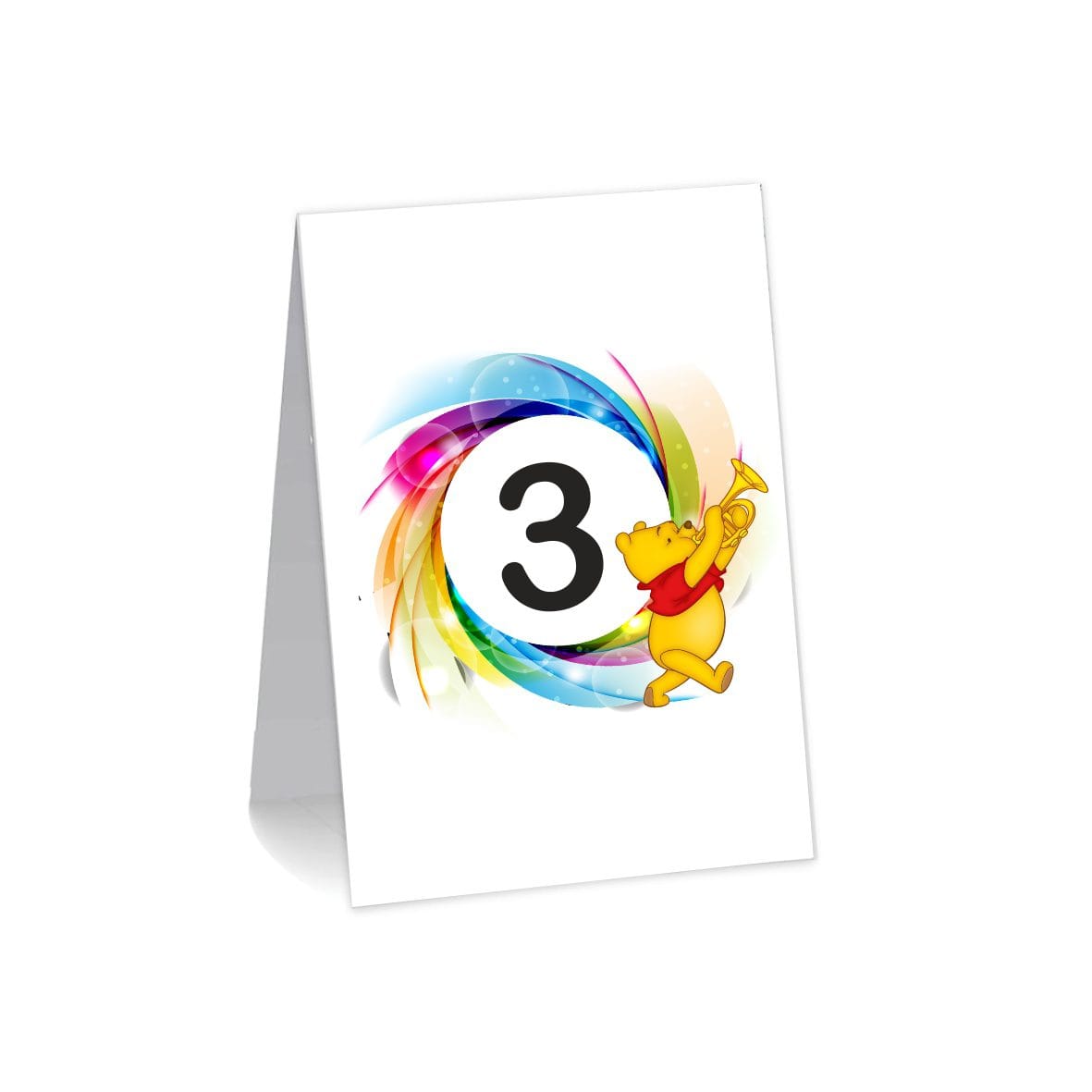 3 Numar de masa, Botez, Model NRB11, Winnie the Pooh, Carton - imagine 3