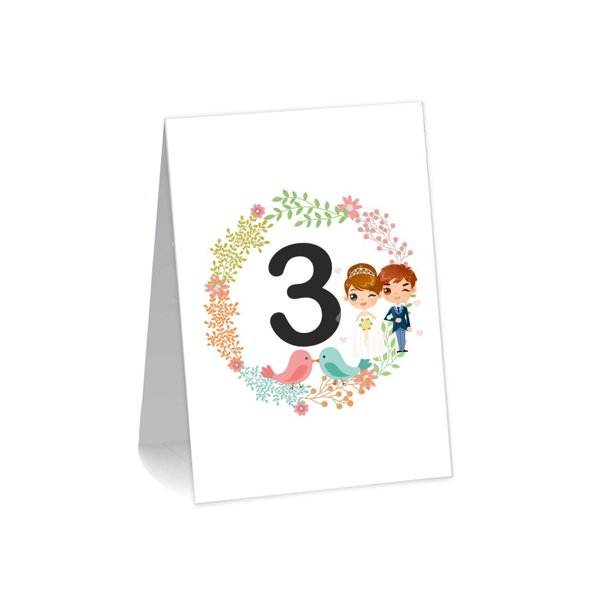 3 Numar de masa, Nunta, Model NRN2, Carton - imagine 3