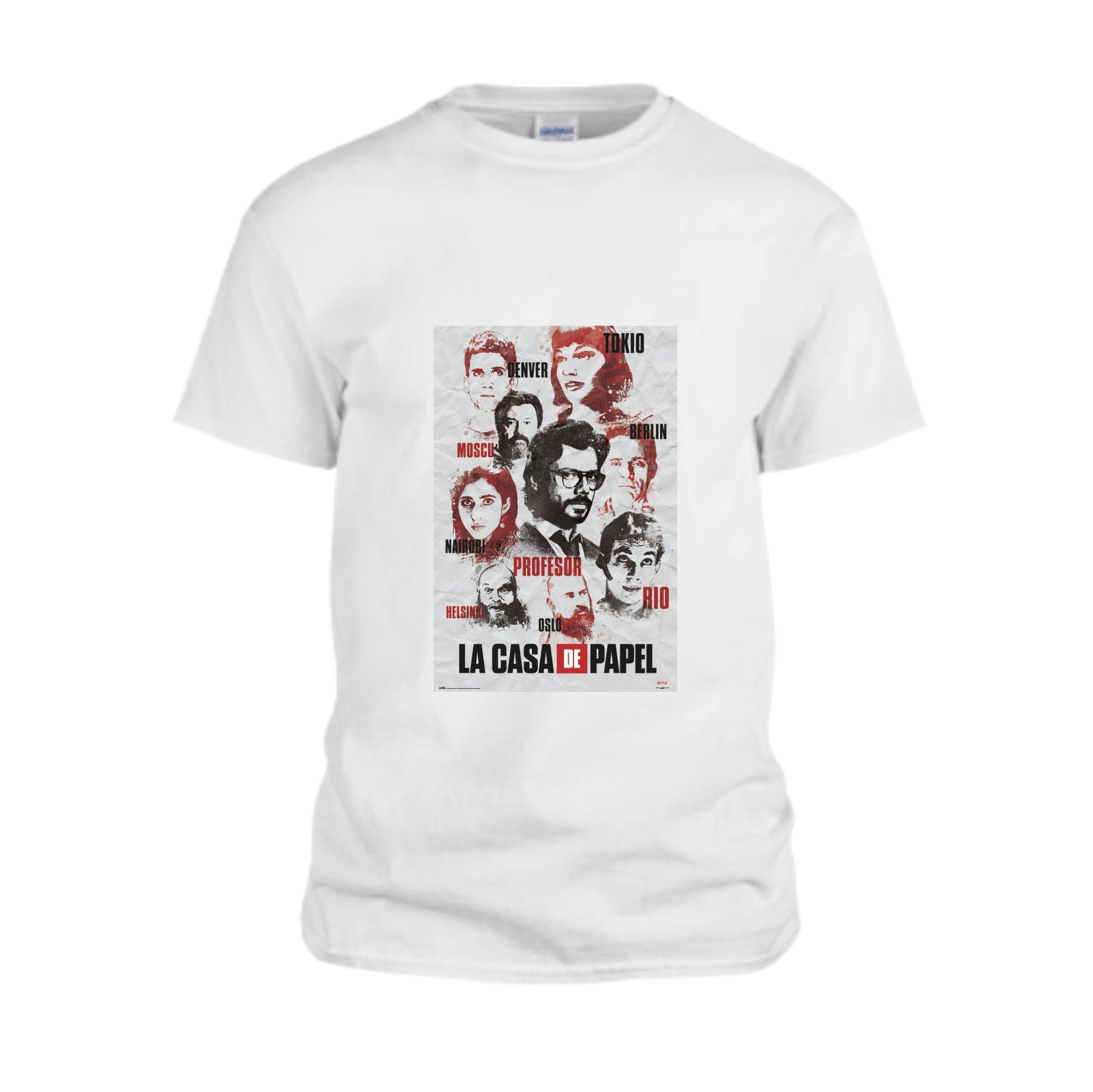 TU23 tricou casa de papel B1 Set 2 Tricouri , Mama-fiica, Bumbac, Alb, TU98 - imagine 5