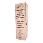 Cutie de vin, Personalizata, Paste, Model CVP003, Nasi, Lemn, 35x10x10 cm