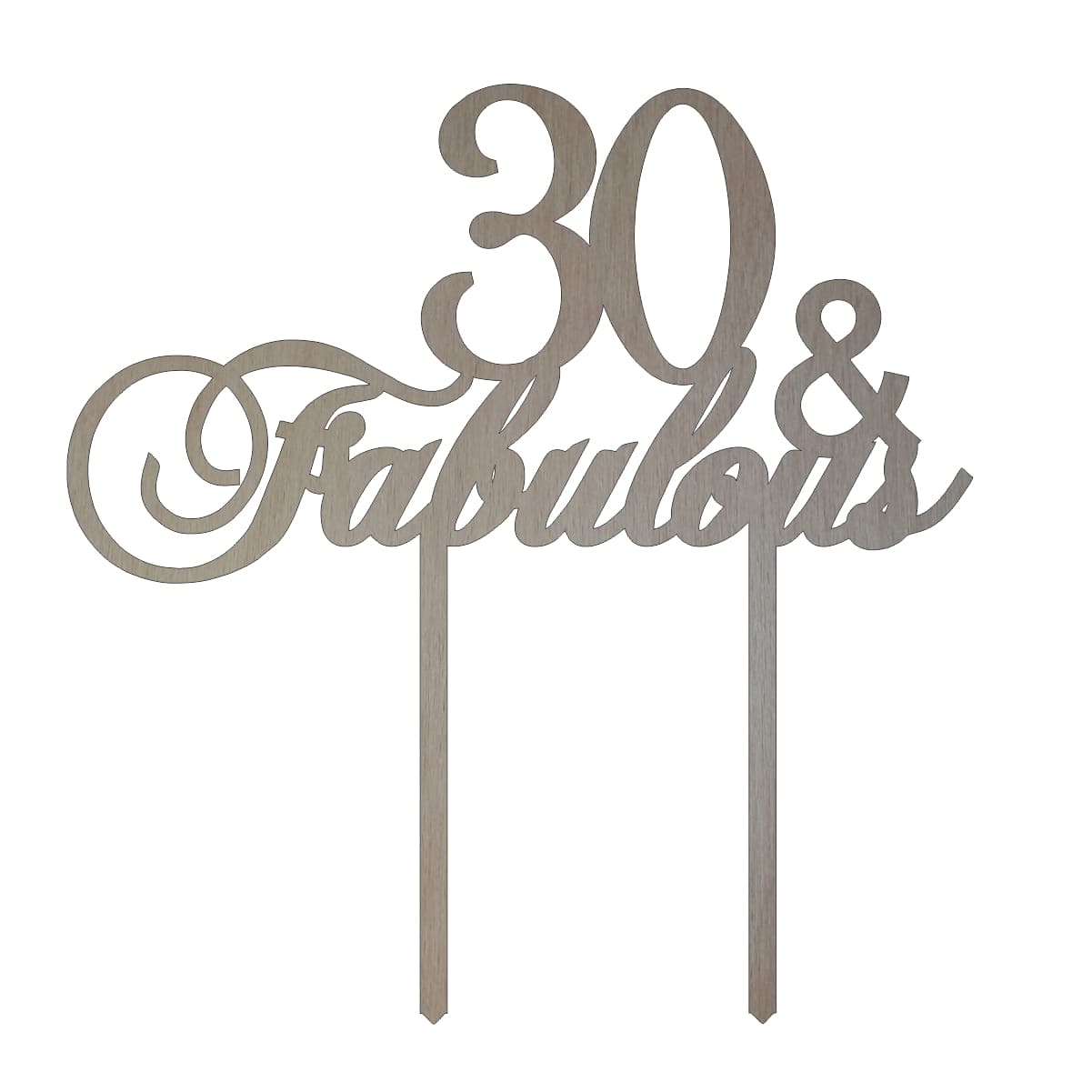 TA001 Topper Aniversar, Model TA001, Lemn, 15 cm - imagine 1