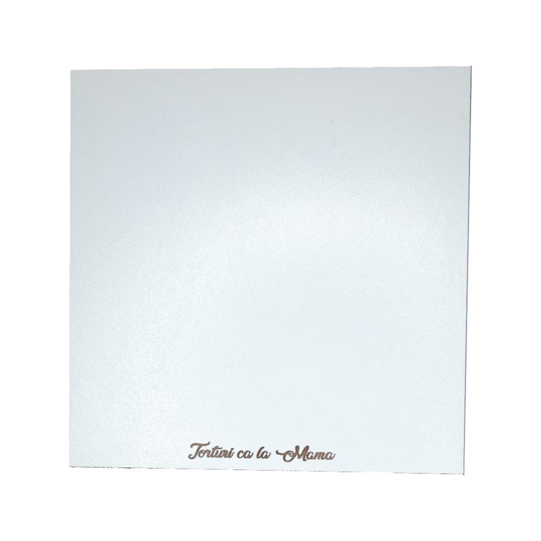 DT003 Disc Tort, Platou, Personalizat, MDF 3MM, Patrat, Alb, DT003 - imagine 2