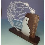 Decoratiune Cadou, Cerere Nasi, Personalizata, Plexiglas Transparent, 24x20cm, DCCN004 - imagine 3