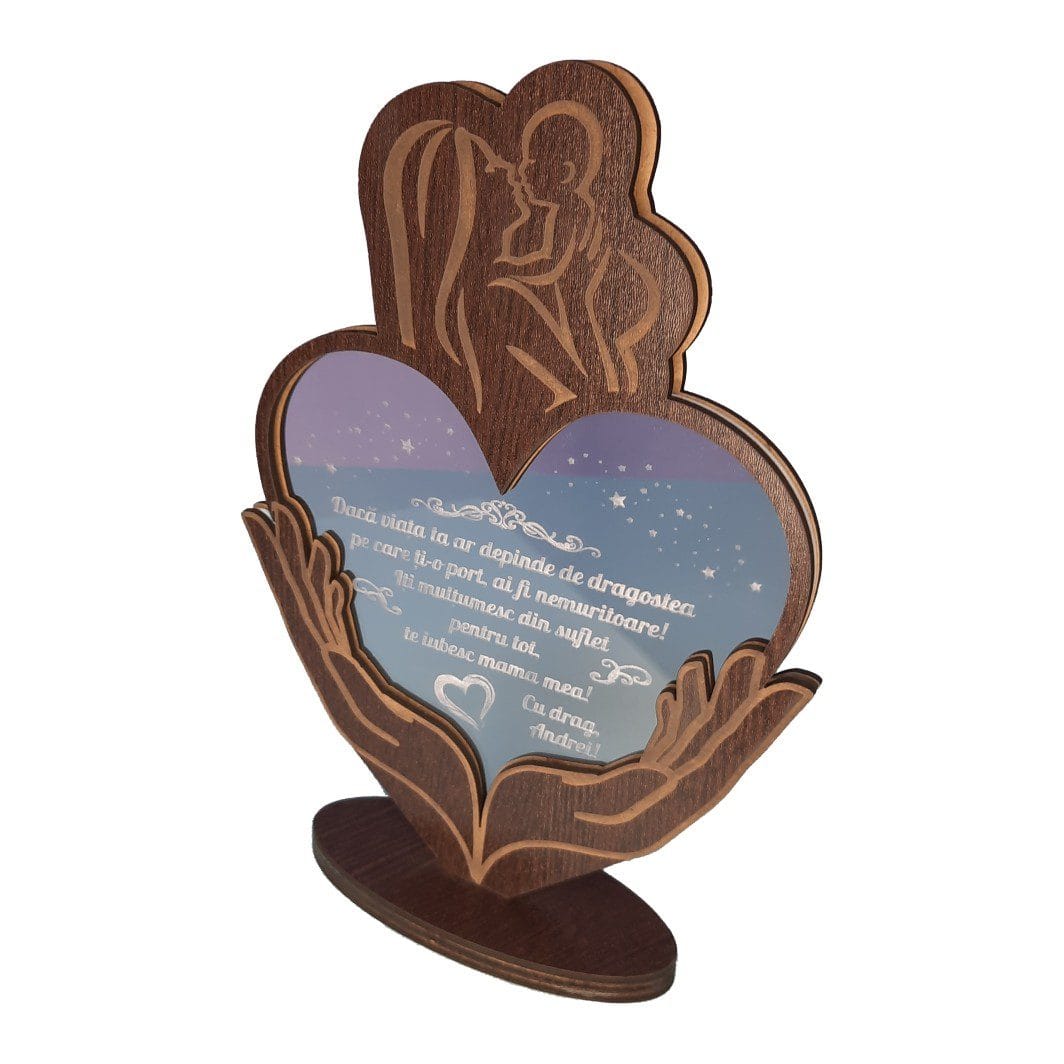 DCM002,,, Decoratiune Cadou, Personalizata, Mama, Plexiglas Transparent, 22x16cm, DCM002 - imagine 3