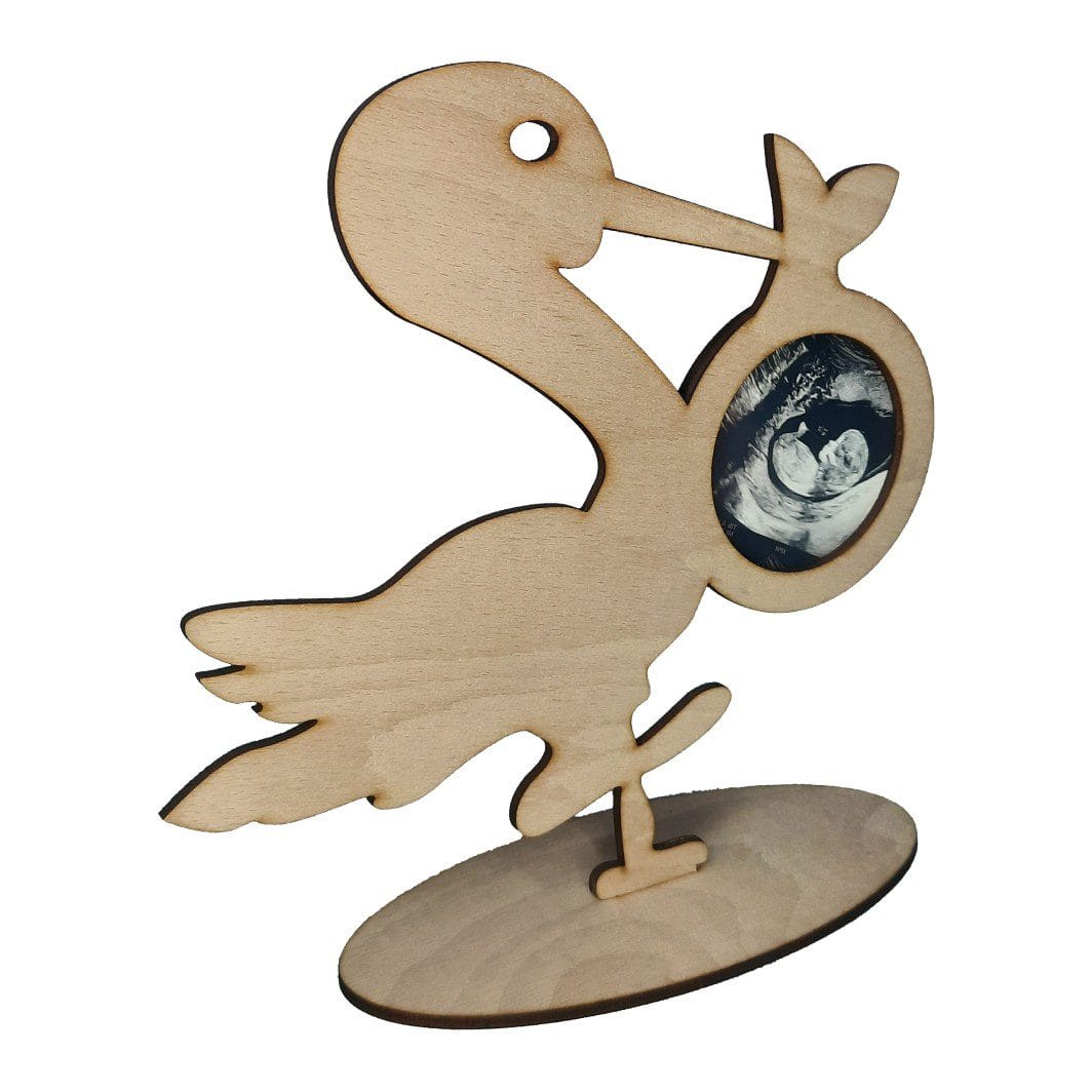 RFG007, Rama Foto Ecografie, Barza, Lemn, 25cm, RFG007 - imagine 2