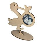 Rama Foto Ecografie, Barza, Lemn, 25cm, RFG007 - imagine 3