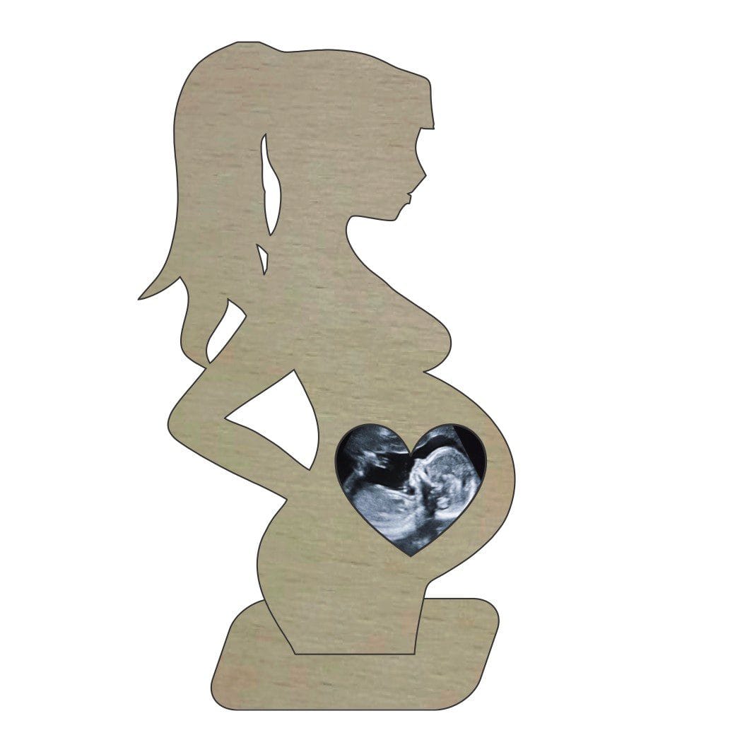 RFG010 Rama Foto Ecografie, Gravida, Lemn, 22x13cm, RFG010 - imagine 1