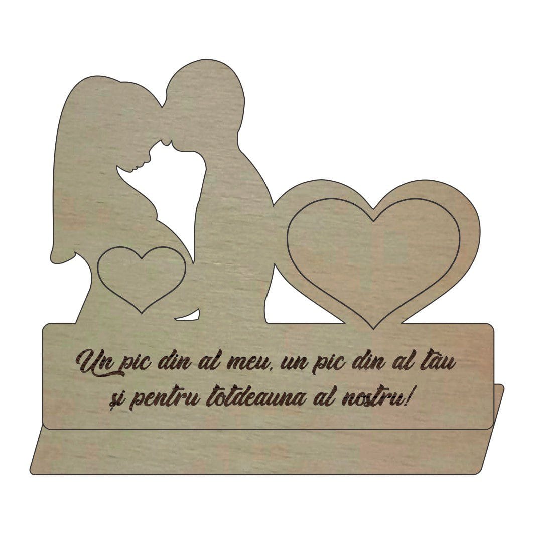 RFG014, Rama Foto Ecografie, Gravida, Lemn, 30X25cm, RFG014 - imagine 2