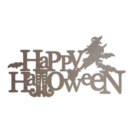 Decoratiune de Halloween, Model Vrajitoare, Lemn, 30x15.5 cm, DH004