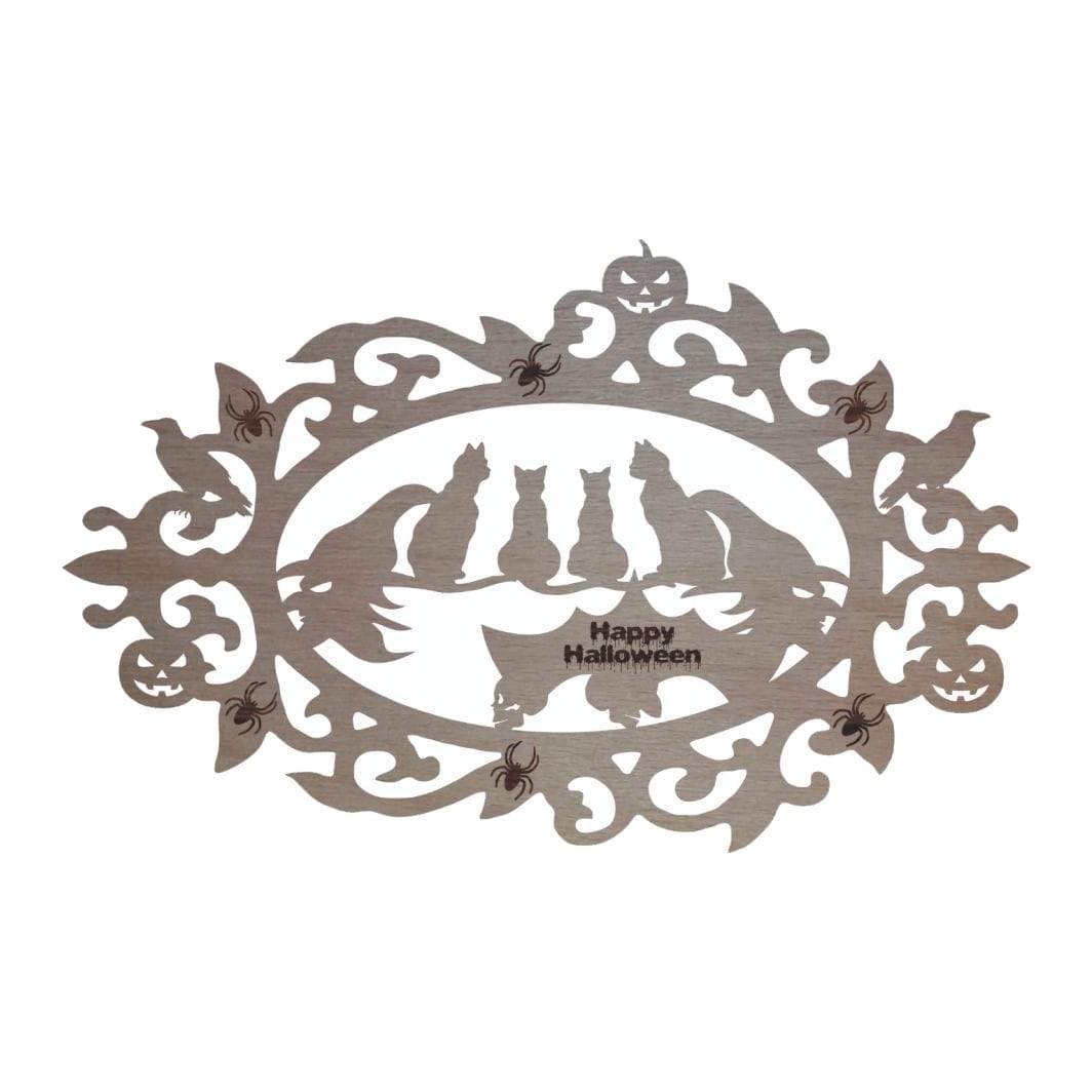 DH022 Decoratiune de Halloween, Lemn, 19x30 cm, DH022 - imagine 1