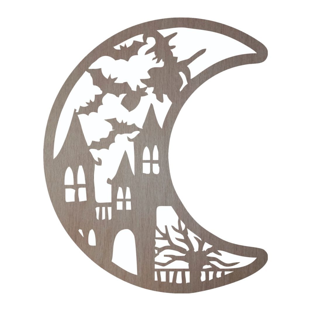 DH028 Decoratiune de Halloween, Lemn, 25x30 cm, DH028 - imagine 1