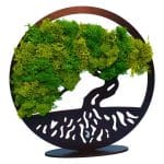 Tablou Bonsaiul Vietii, Licheni Naturali Stabilizati, Cu Suport, Verde, DL002