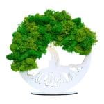 Tablou Copacul Vietii, Licheni Naturali Stabilizati, Cu Suport, Verde, DL005 - imagine 3