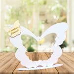 Suport  Glob Floral tip Fluture, Blank, Alb, 33x25cm, SPG012 - imagine 5