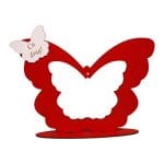 Suport  Glob Floral tip Fluture, Blank, Lemn, Rosu, 33x25cm, SPG013