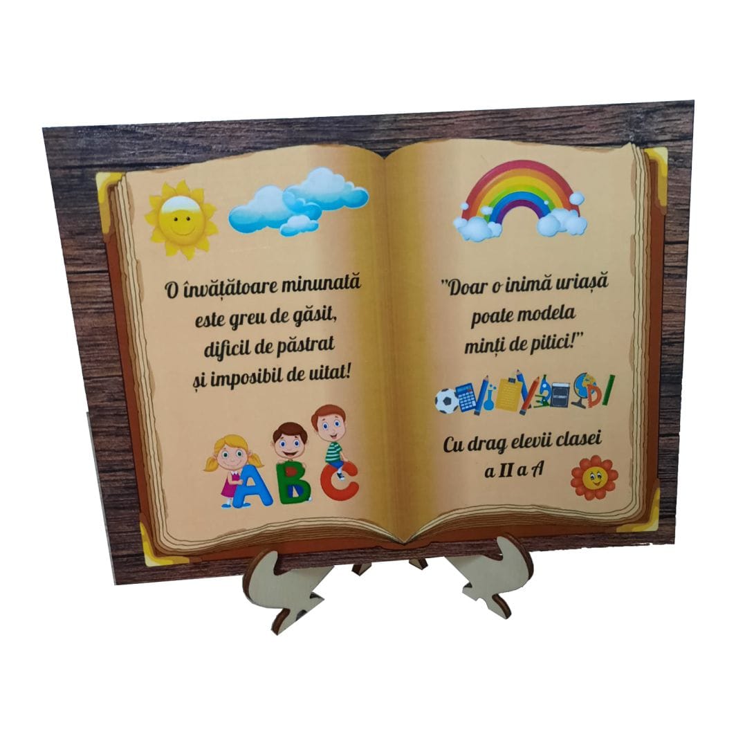 DCPS012 Decoratiune Cadou, Personalizata, Invatatoare, Lemn, 20x15cm, DCPS012 - imagine 1