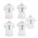 Set 5 tricouri pentru aniversarea de 1 an, taiere mot, Mickey, Bumbac, Alb, TM09 - imagine 2