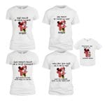 Set 5 tricouri pentru aniversarea de 1 an, taiere mot, Minnie Mouse, Bumbac, Alb, TM010