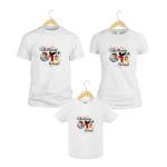 Set 3 tricouri pentru aniversarea de 1 an, taiere mot, Mickey Mouse, Bumbac, Alb, TM12 - imagine 2