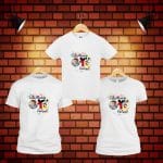 Set 3 tricouri pentru aniversarea de 1 an, taiere mot, Mickey Mouse, Bumbac, Alb, TM12 - imagine 3