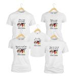 Set 5 tricouri pentru aniversarea de 1 an, taiere mot, Mickey Mouse, Bumbac, Alb, TM14 - imagine 2