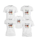 Set 5 tricouri pentru aniversarea de 1 an, taiere mot, Mickey Mouse, Bumbac, Alb, TM14