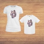 Set 2 Tricouri , Mama-fiu, Bumbac, Alb, TU100 - imagine 4