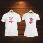 Set 2 Tricouri , Cuplu, Bumbac, Alb, TU105 - imagine 5