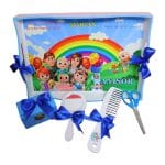 Set Mot Personalizat, Baby Johny, 5 Piese, Lemn, Albastru, 20x30cm, SMD015 - imagine 4