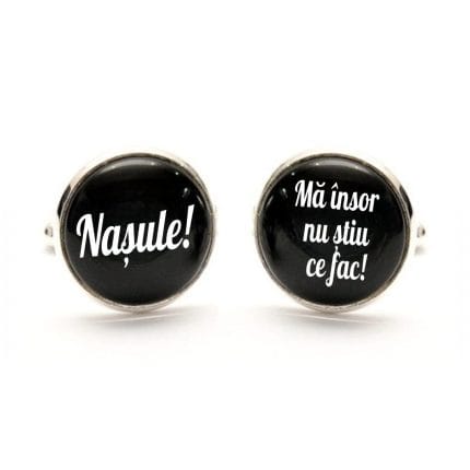 Butoni Personalizati, Mire, Nunta, Argintiu, 18x16 mm, BMN014