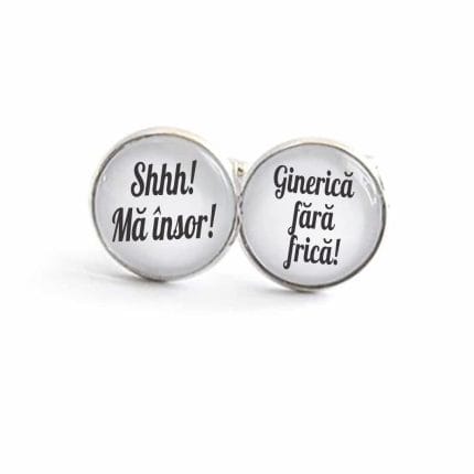 Butoni Personalizati, Mire, Nunta, Argintiu, 18x16 mm, BMN015