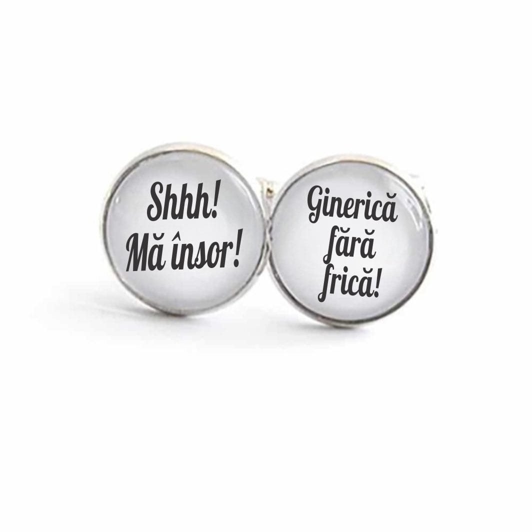 BM15 POZA1 Butoni Personalizati, Mire, Nunta, Argintiu, 18x16 mm, BMN015 - imagine 1