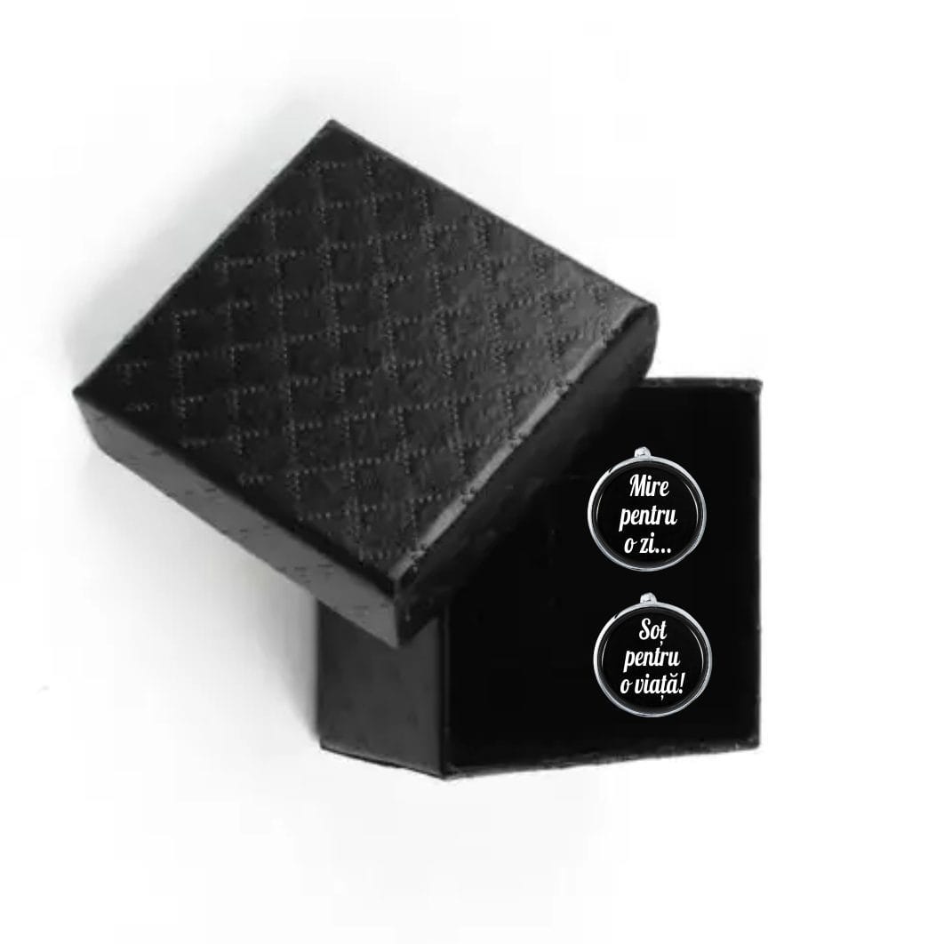 BMN20 POZA3 Butoni Personalizati, Mire, Nunta, Argintiu, 18x16 mm, BMN018 - imagine 3