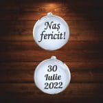 Butoni Personalizati, Nas, Nunta, Argintiu, 18x16 mm, BMN019 - imagine 4