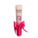 Lumanare Botez, Personalizata, Pisica Marrie, Roz, 35 cm, LMB037 - imagine 3