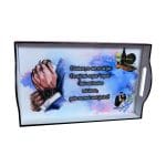 Set Gatit Mire, Nunta, 3 Piese, Lemn, Mov, Lavanda, 22x35cm, SGMRD005 - imagine 4