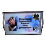 Set Gatit Mire, Nunta, 3 Piese, Lemn, Mov, Lavanda, 22x35cm, SGMRD005 - imagine 2