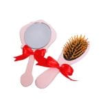 Set Gatitul Miresei, Nunta, 3 Piese, Lemn, Rosu, 22x36cm, SGMRSD021 - imagine 6