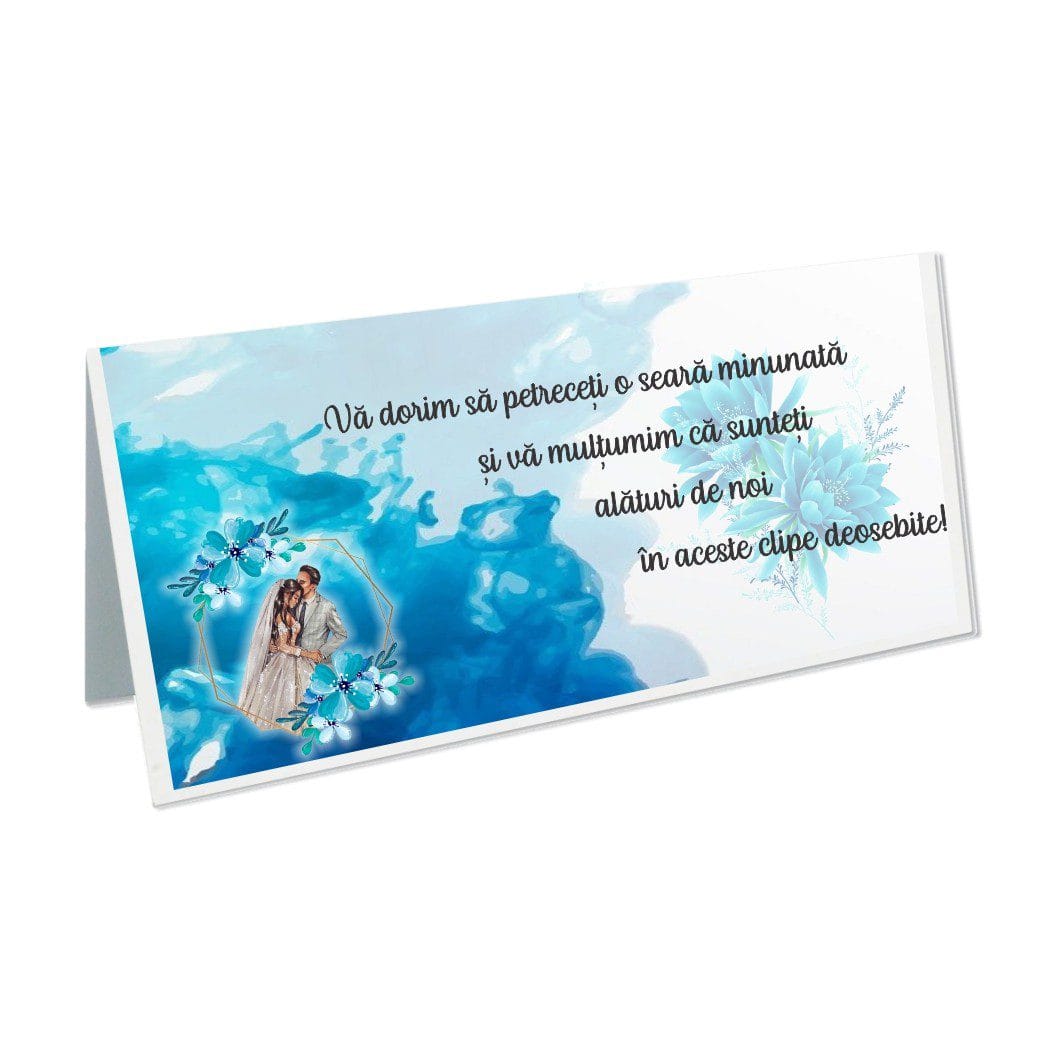 PN22 Plic Bani Nunta, Carton, Albastru, PN22 - imagine 1